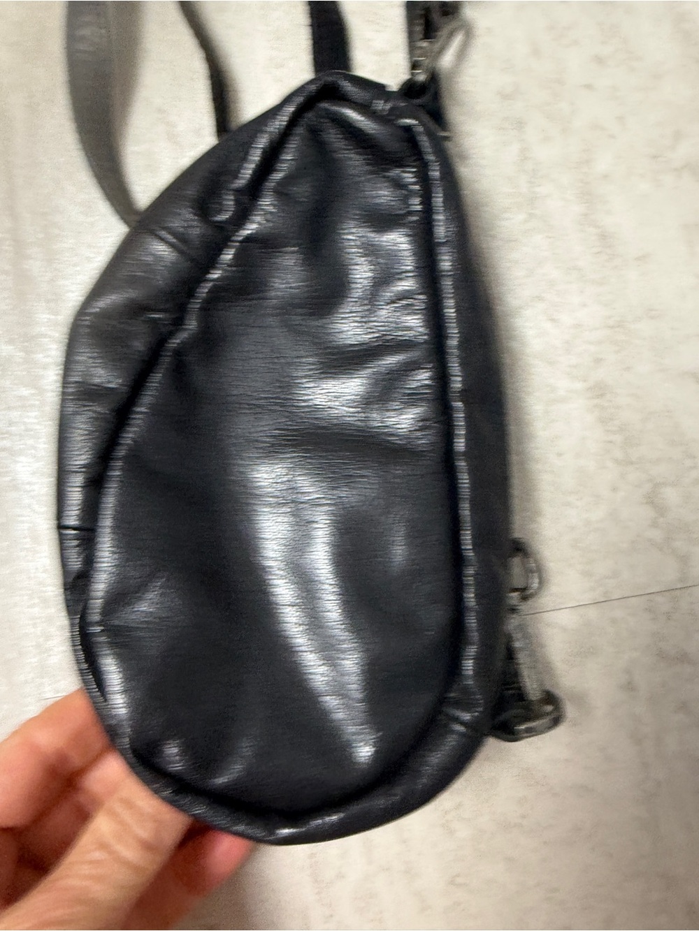 Free People Coffee Date Mini Crossbody Bag FP black leather crossbody - Picture 7 of 13